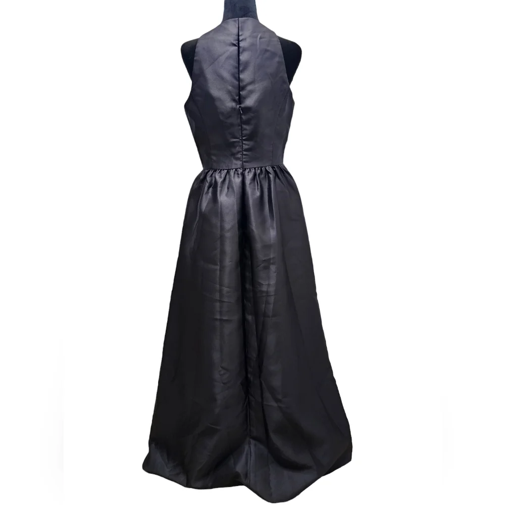 Alfred Sung Keyhole Back Satin Maxi Dress Sample 10 - Picture 5 of 10